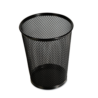 Universal Jumbo Steel Mesh Pencil Cup, 4.38" Diameter x 5.38"h, Black