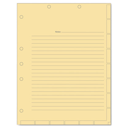 Tabbies Medical Chart Index Divider Sheets, Untabbed, 11 x 8.5, Manila, 400/Box