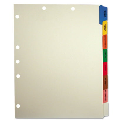 Tabbies Side Tab Medical Chart Divider Sets, 8-Tab, Assorted Medical, 11 x 9, Manila, 40 Sets