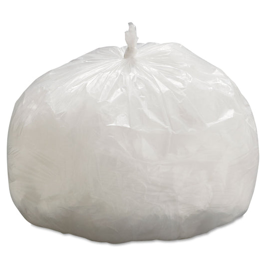 General Supply High-Density Can Liners, 33 gal, 9 microns, 33" x 39", Natural, 500/Carton