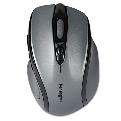 Kensington Pro Fit Mid-Size Wireless Mouse, 2.4 GHz Frequency/30 ft Wireless Range, Right Hand Use, Gray