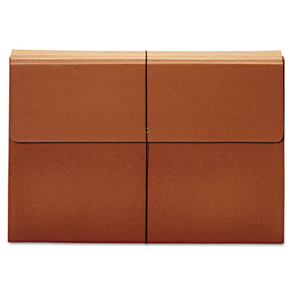 Pendaflex Expanding Wallet, 3.5" Expansion, 1 Section, Elastic Cord Closure, Tabloid Size, Brown