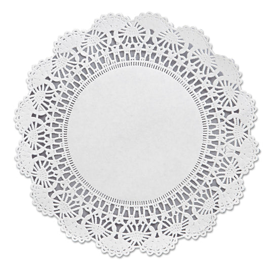 Hoffmaster Cambridge Lace Doilies, Round, 8", White, 1,000/Carton