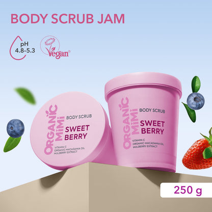 ORGANIC MIMI, BODY SCRUB SWEET BERRY, 250 g