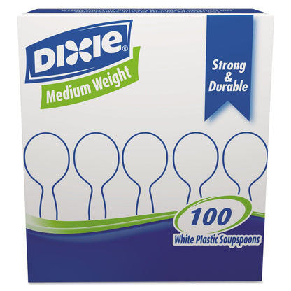 Dixie Plastic Cutlery, Heavy Mediumweight Soup Spoon, 1,000/Carton