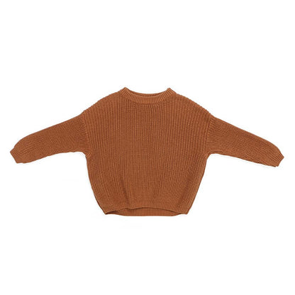 Solid Csul Sweter Sloucy Soft Wool Itted
