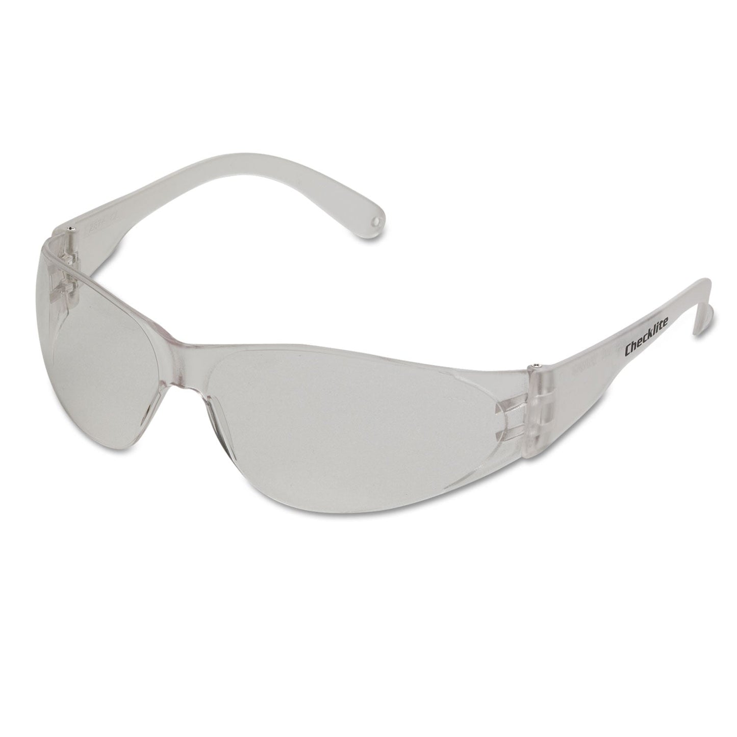 MCR Checklite Scratch-Resistant Safety Glasses, Clear Lens, 12/Box