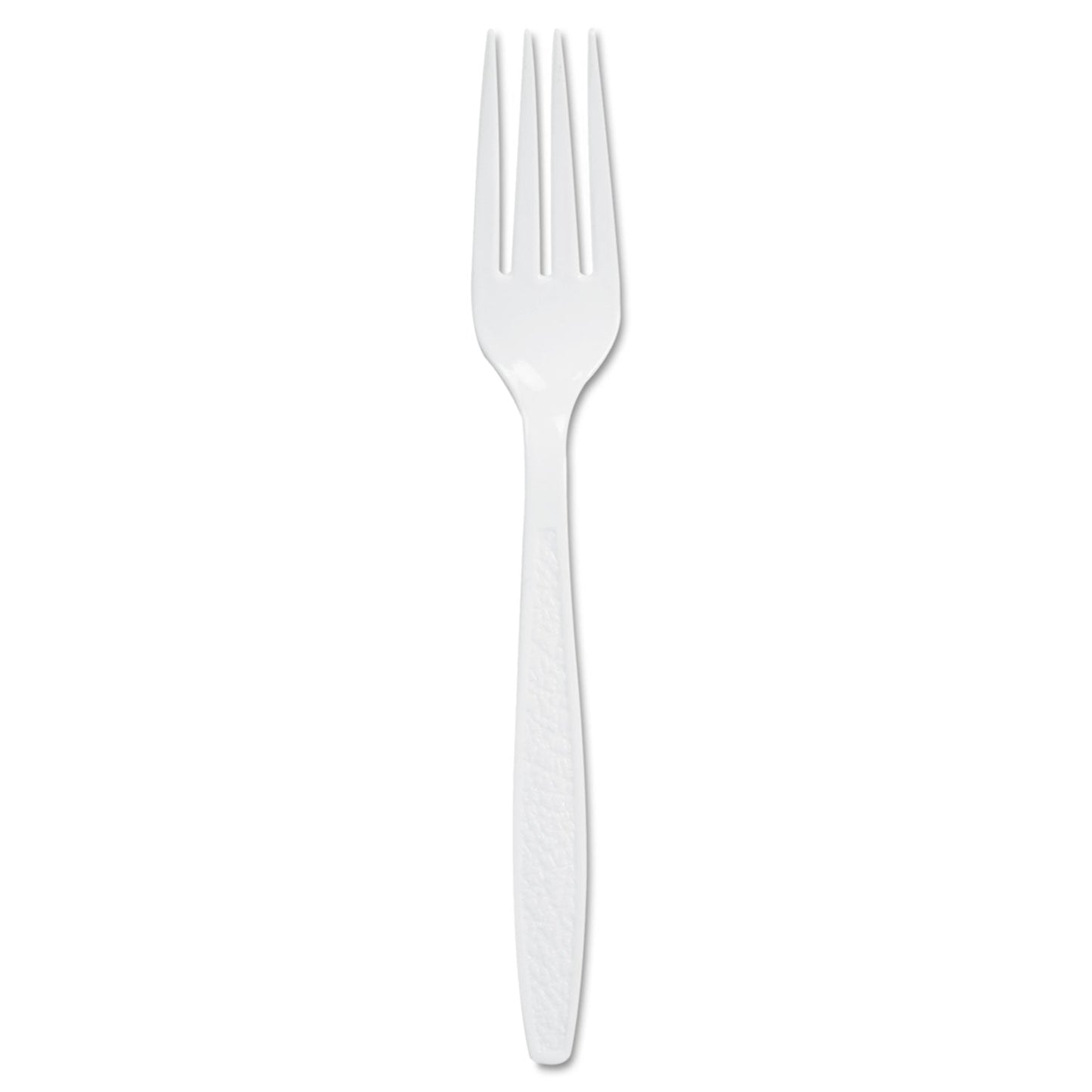 Dart Guildware Extra Heavy Weight Plastic Forks, White, 100/Box