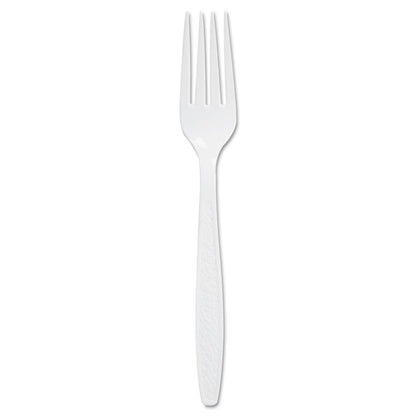 Dart Guildware Extra Heavy Weight Plastic Forks, White, 100/Box