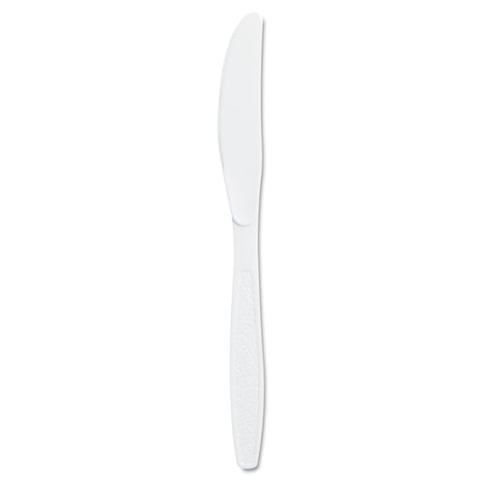 Dart Guildware Extra Heavyweight Plastic Knives, White, 100/Box