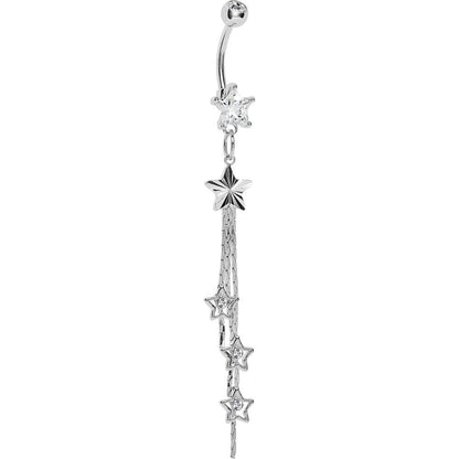 Crystalline Gem Cosmic Star Dangle Belly Ring