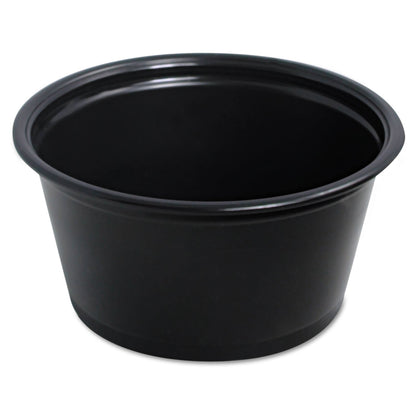 Dart Conex Complements Portion/Medicine Cups, 2 oz, Black, 125/Bag, 20 Bags/Carton