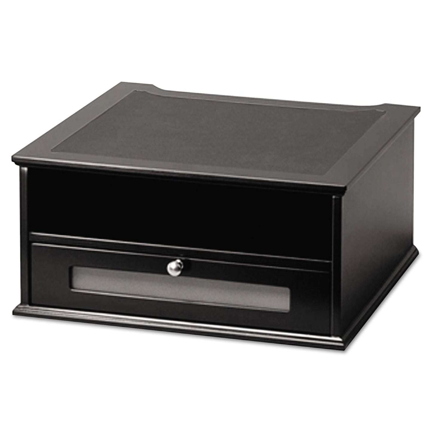 Victor Midnight Black Collection Monitor Riser, 13" x 13" x 6.5", Black, Supports 50 lbs