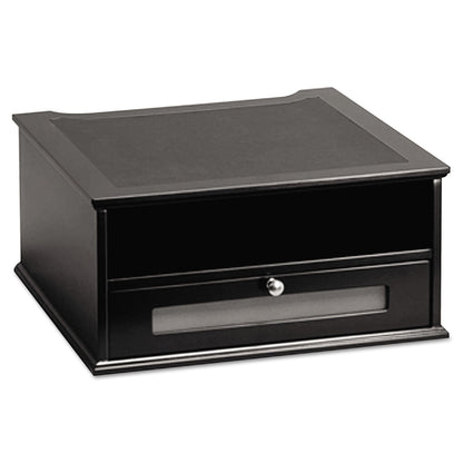 Victor Midnight Black Collection Monitor Riser, 13" x 13" x 6.5", Black, Supports 50 lbs