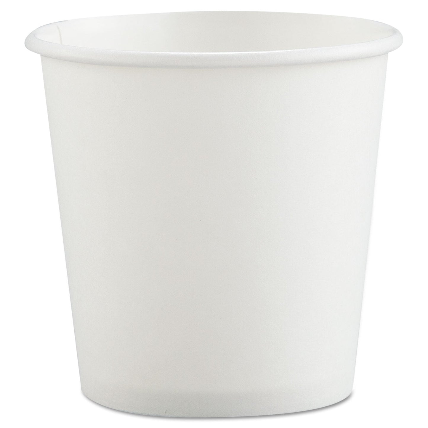Dart Polycoated Hot Paper Cups, 4 oz, White, 50 Bag, 20 Bags/Carton