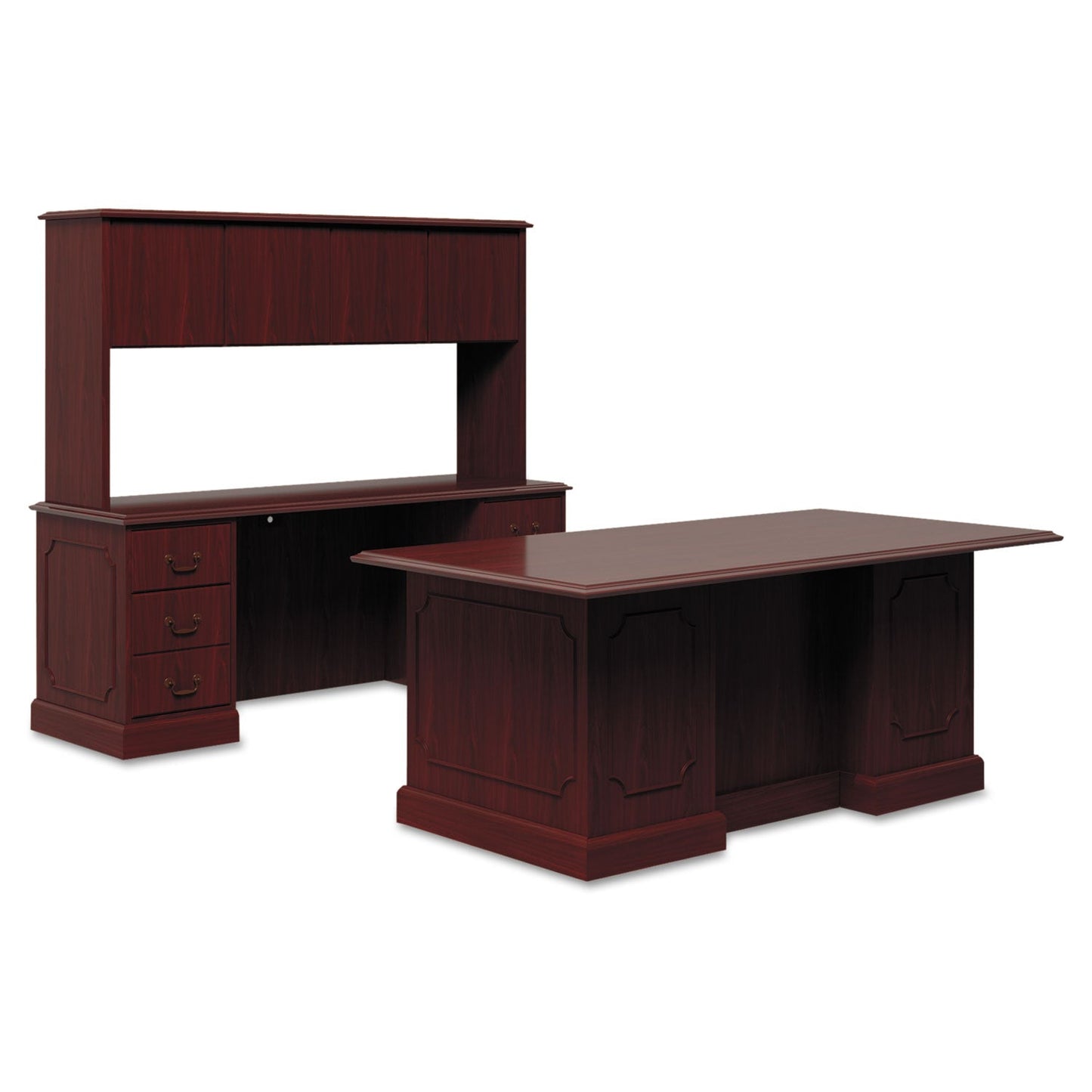 HON 94000 Series Kneespace Credenza, 72w x 24d x 29.5h, Mahogany