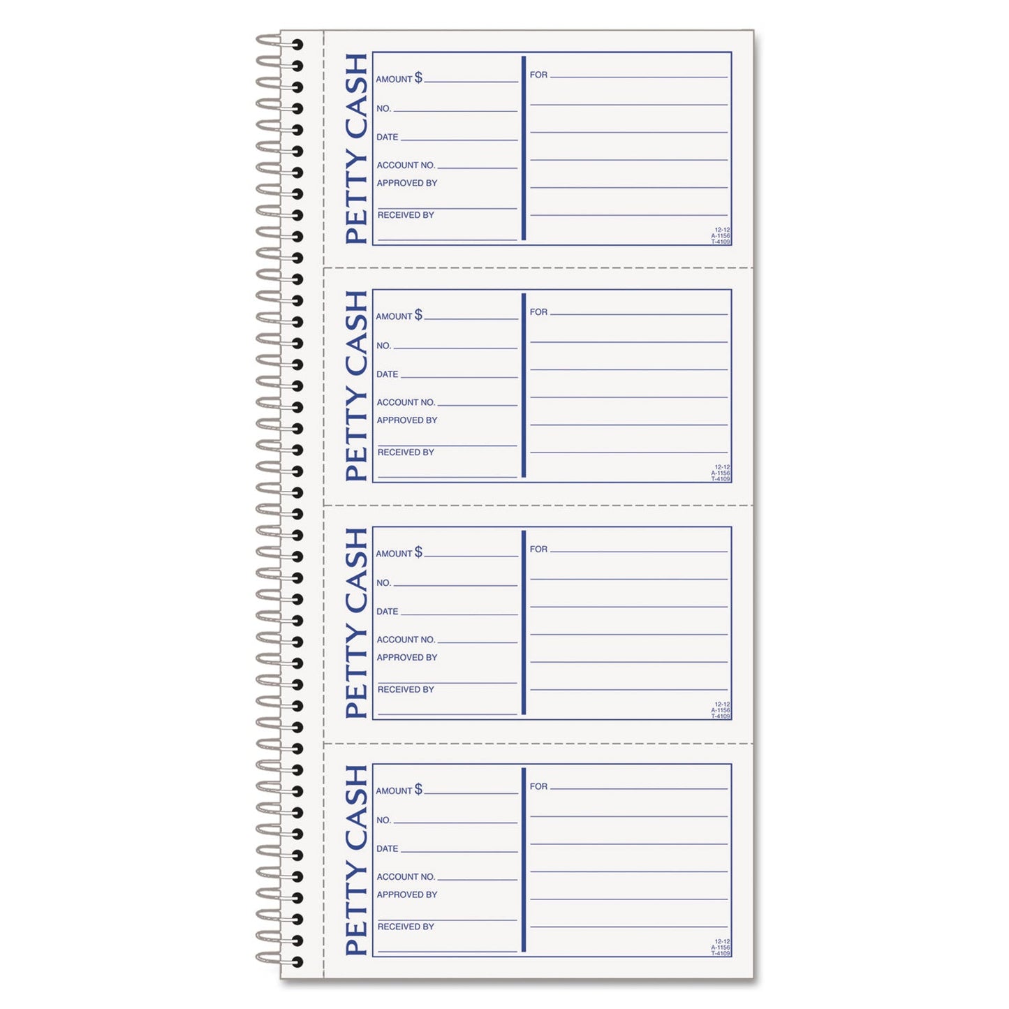 TOPS Petty Cash Receipt Book, Two-Part Carbonless, 5.5 x 11, 4/Page, 200 Forms