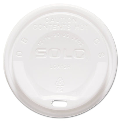 Dart Gourmet Hot Cup Lids, For Trophy Plus Cups, Fits 12 oz to 20 oz, White, 1,500/Carton
