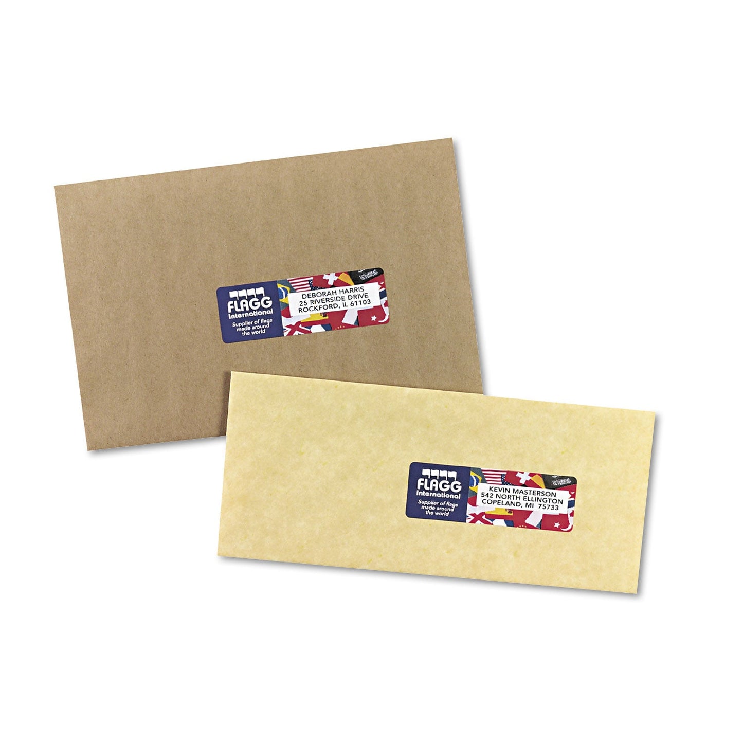Avery Vibrant Laser Color-Print Labels w/ Sure Feed, 1.25 x 3.75, White, 300/Pack