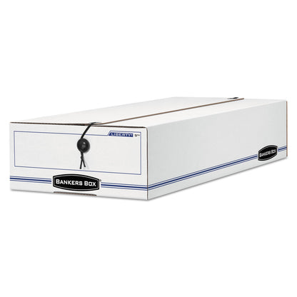 Bankers Box LIBERTY Check and Form Boxes, 9.25" x 15" x 4.25", White/Blue, 12/Carton