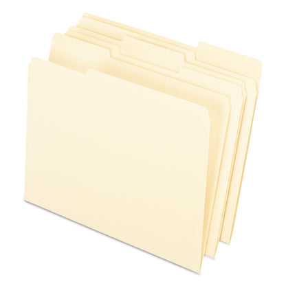 Pendaflex Interior File Folders, 1/3-Cut Tabs: Assorted, Letter Size, Manila, 100/Box