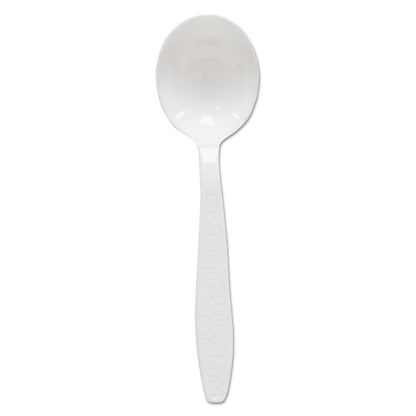 Dart Heavyweight Polystyrene Soup Spoons, Guildware Design, White, 1000/Carton