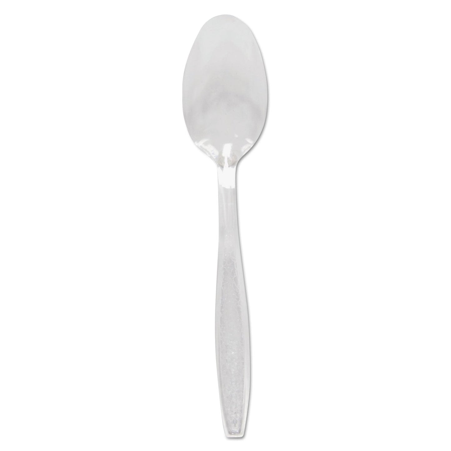 Dart Guildware Heavyweight Plastic Cutlery, Teaspoons, Clear, 1000/Carton