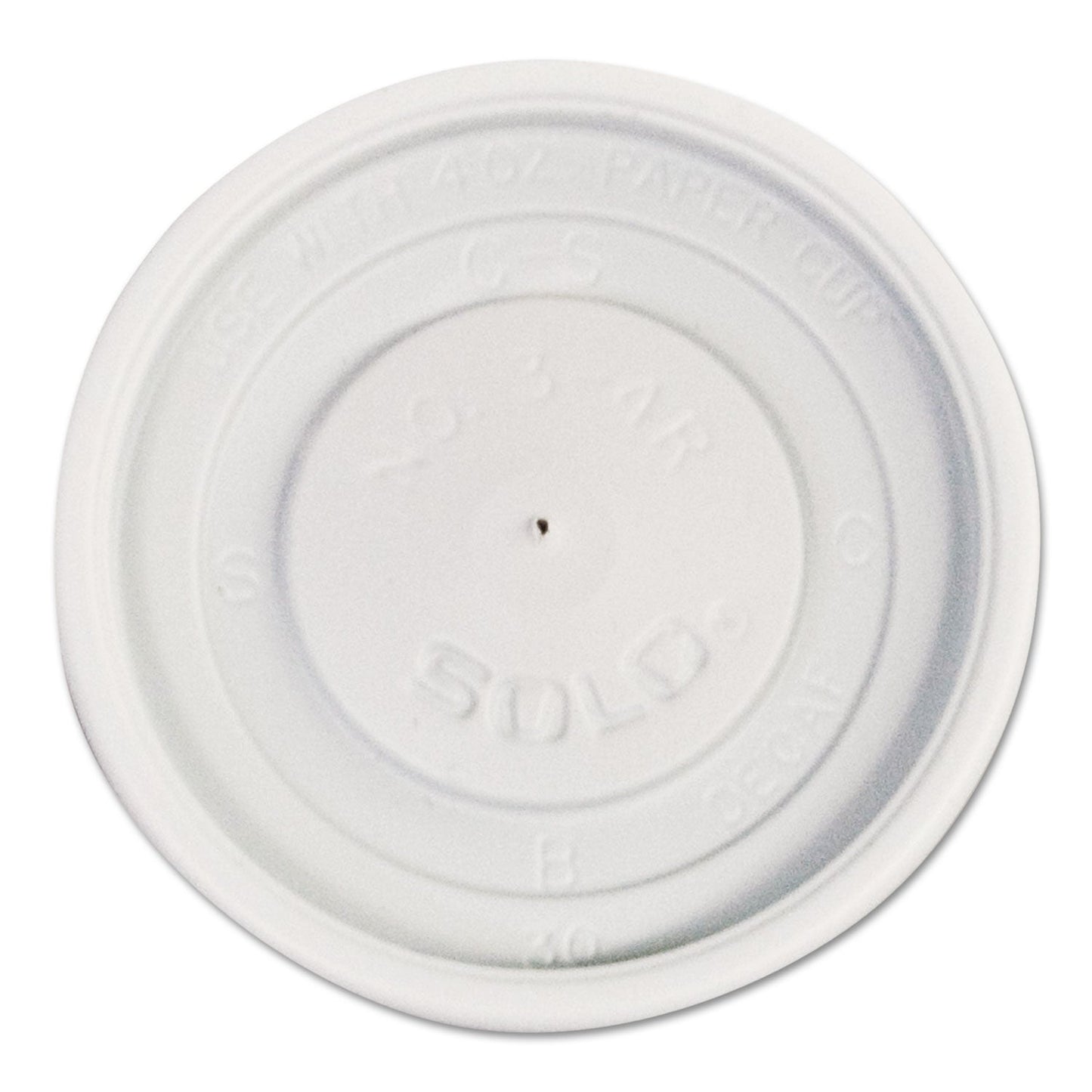 Dart Polystyrene Vented Hot Cup Lids, Fits 4 oz Cups, White, 100/Pack, 10 Packs/Carton