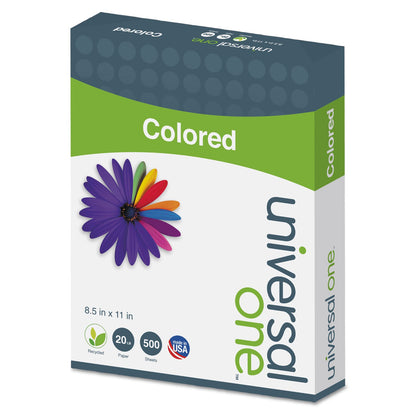 Universal Deluxe Colored Paper, 20 lb Bond Weight, 8.5 x 11, Goldenrod, 500/Ream