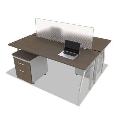 Linea Italia Trento Line Dividing Panel, Polycarbonate, 47.13w x 1.75d x 15.5h, Translucent