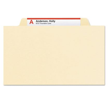 Smead Manila Four- and Six-Section Top Tab Classification Folders, 2 Dividers, Letter Size, Manila, 10/Box