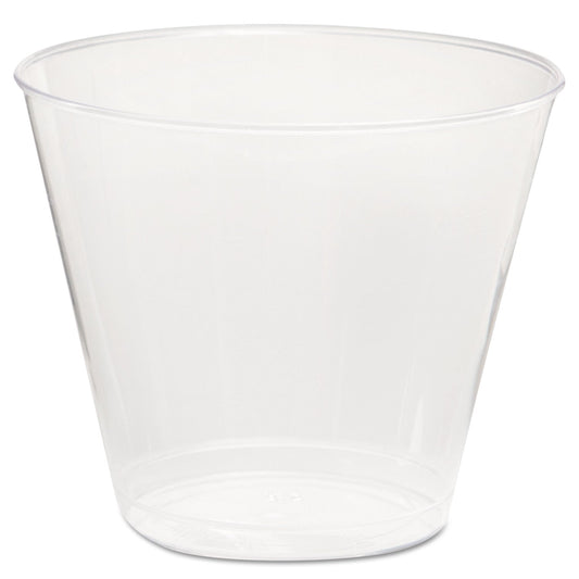 WNA Comet Plastic Tumbler, 5 oz, Clear, Squat, 50/Pack, 20 Packs/Carton