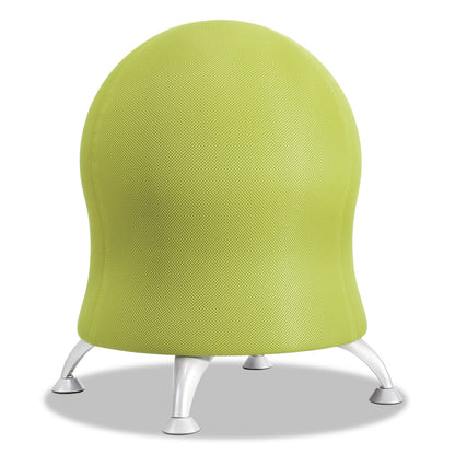 Safco Zenergy Ball Chair, Backless, Supports Up to 250 lb, Grass Fabric Seat, Silver Base