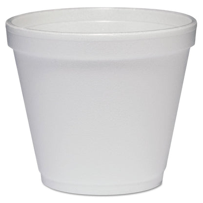 Dart Food Containers, 8 oz, White, Foam, 1,000/Carton