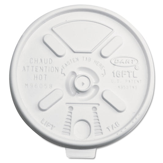 Dart Lift n' Lock Plastic Hot Cup Lids, Fits 12 oz to 24 oz Cups, Translucent, 1,000/Carton