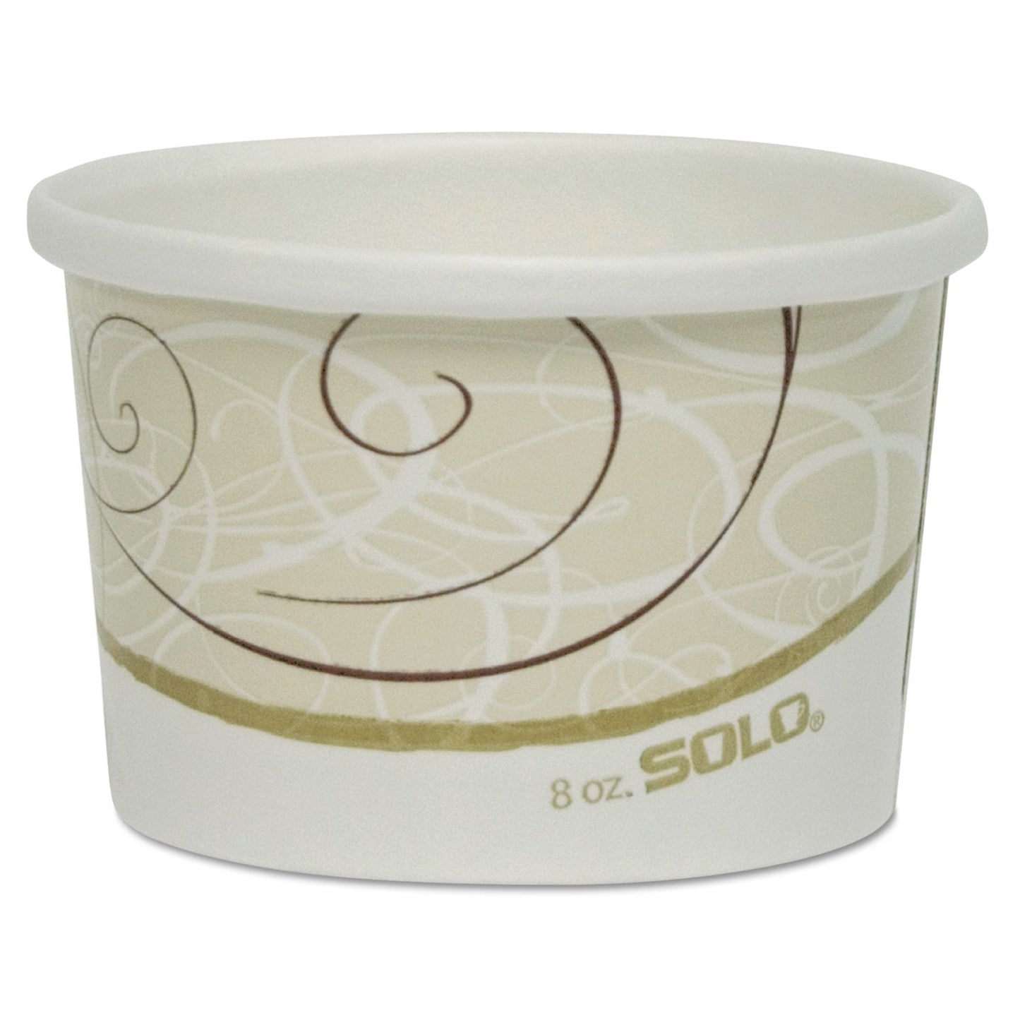 Dart Flexstyle Double Poly Paper Containers, 8 oz, Symphony Design, Paper, 25/Pack, 20 Packs/Carton