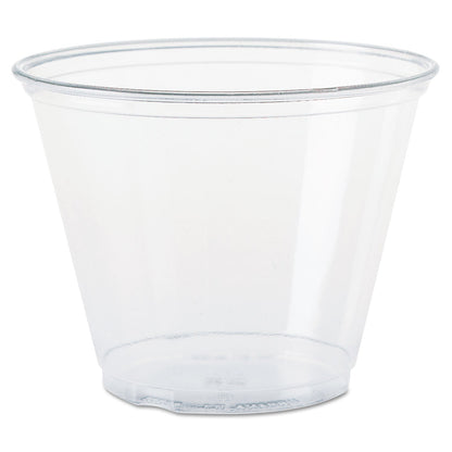 Dart Ultra Clear PET Cups, 9 oz, Squat, 50/Bag, 20 Bags/Carton