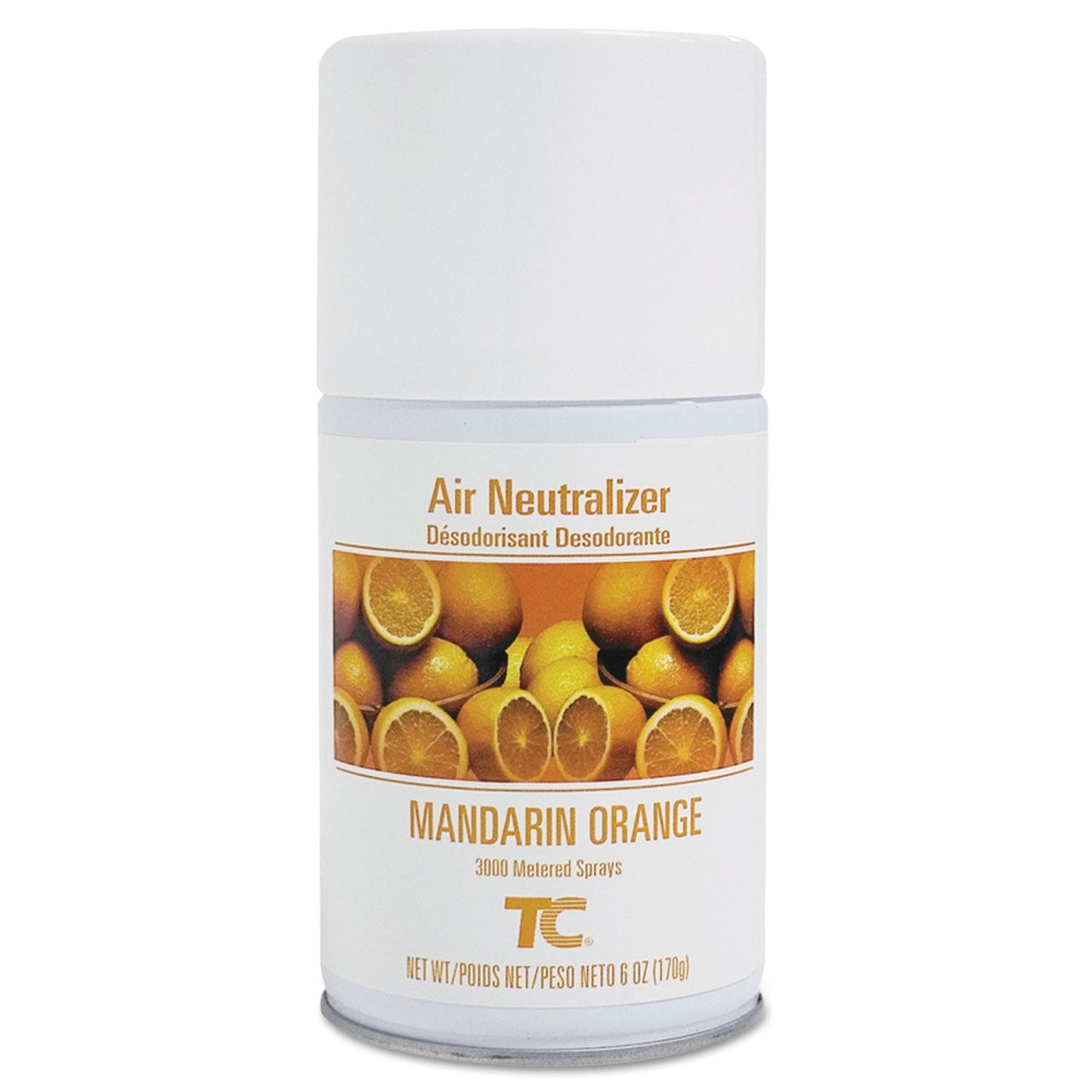 Rubbermaid TC Standard Aerosol Refill, Mandarin Orange, 6 oz Aerosol Spray, 12/Carton