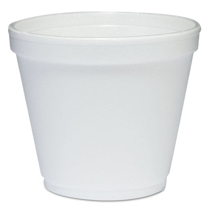 Dart Food Containers, 8 oz, White, Foam, 1,000/Carton