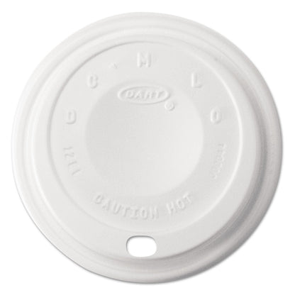 Dart Cappuccino Dome Sipper Lids, Fits 12 oz, White, 1,000/Carton