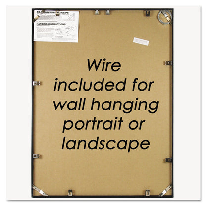 NuDell Metal Poster Frame, Plastic Face, 18 x 24, Black