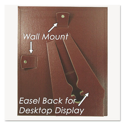 NuDell Leatherette Document Frame, 8.5 x 11, Burgundy, Pack of Two