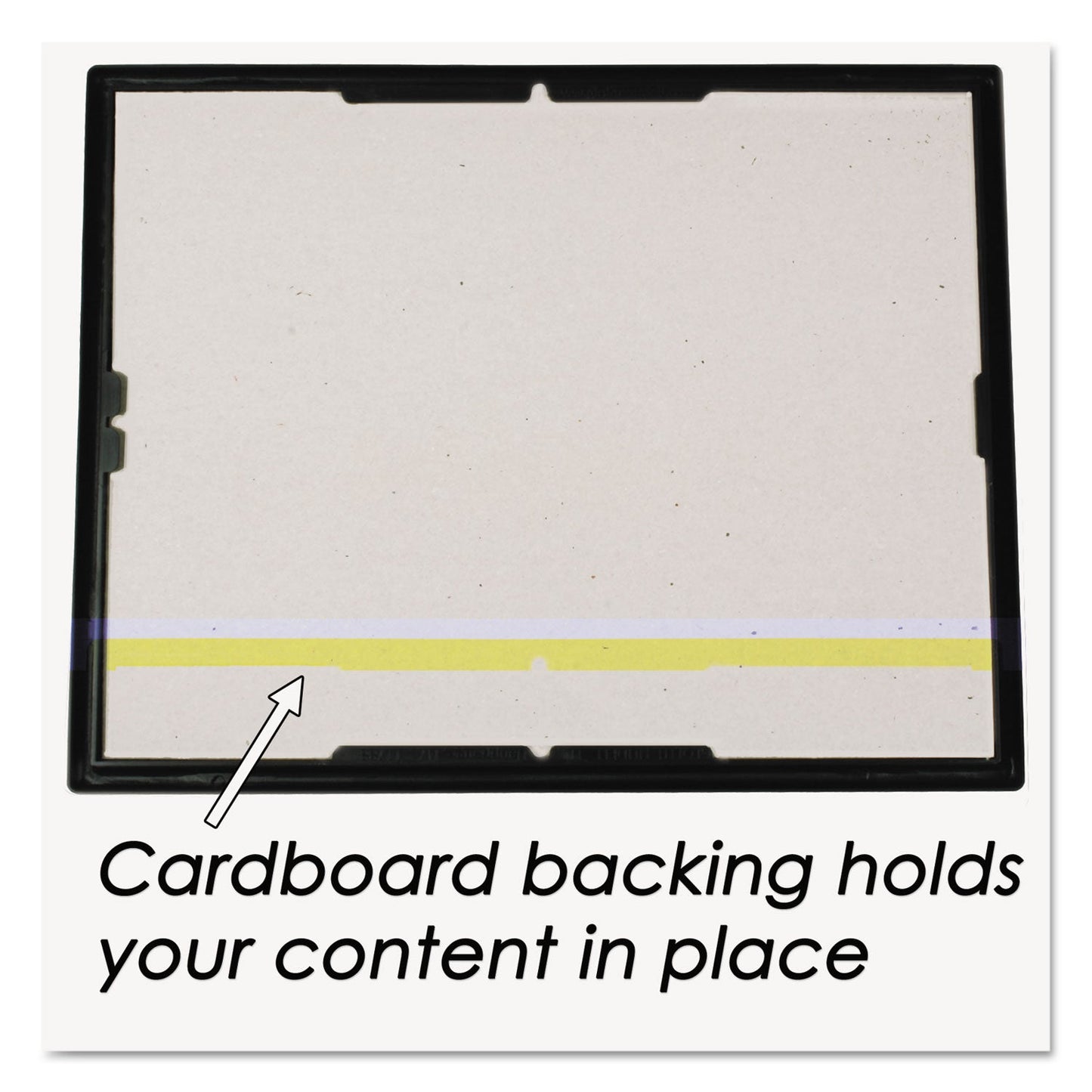NuDell EZ Mount Document Frame with Trim Accent and Plastic Face, Plastic, 8.5 x 11 Insert, Black/Gold