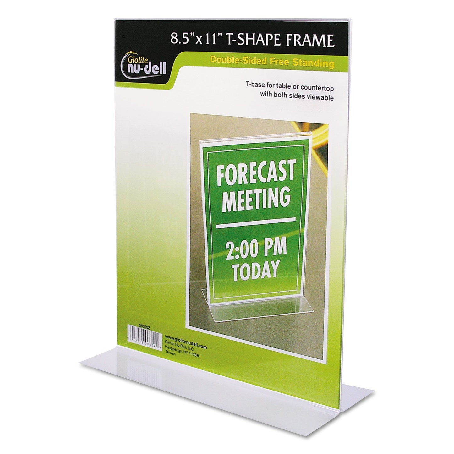 NuDell Clear Plastic Sign Holder, Stand-Up, 8.5 x 11