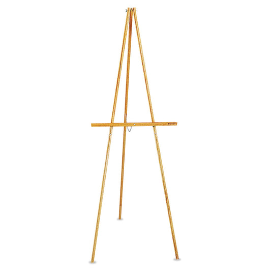 Quartet Lightweight Tripod Floor Easel, 64" High, Natural Oak
