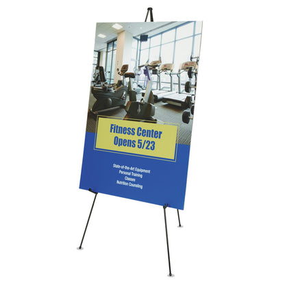 Quartet Full Size Instant Easel, 62.38" Maximum Height, Steel, Black