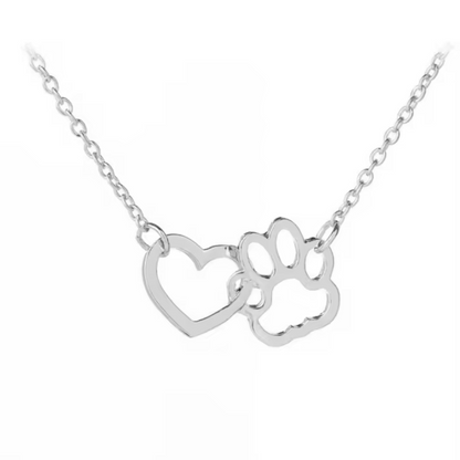 HeartPaws Heart and Paw Necklace