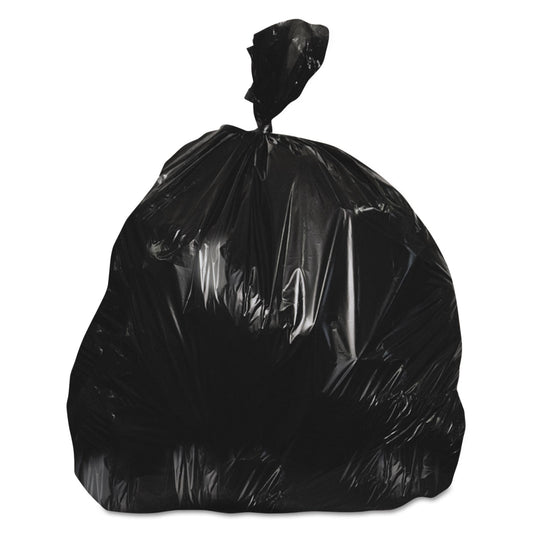 Heritage High-Density Waste Can Liners, 60 gal, 22 microns, 38" x 60", Black, 150/Carton
