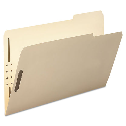 Smead Top Tab Fastener Folders, 1/3-Cut Tabs: Right, 2 Fasteners, Legal Size, 11-pt Manila Exterior, 50/Box