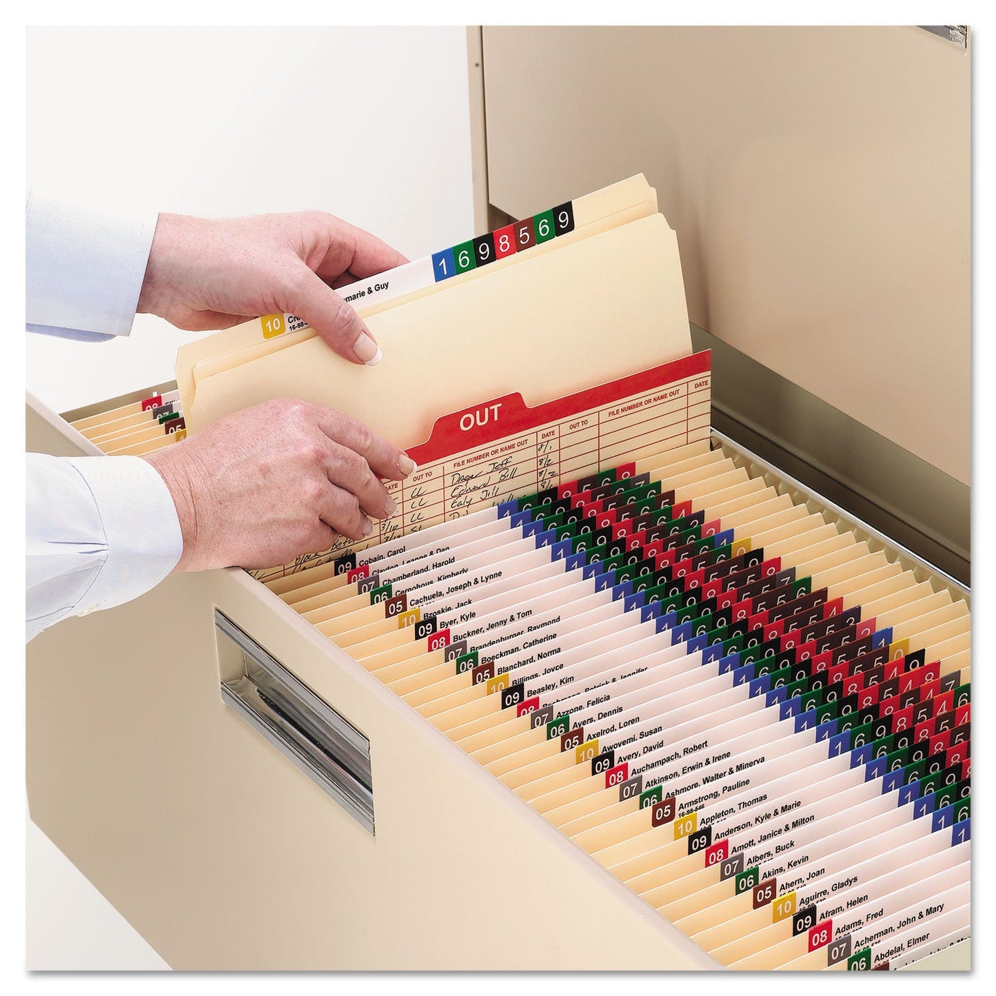 Smead Top Tab Fastener Folders, Straight Tab, 2 Fasteners, Legal Size, 11-pt Manila Exterior, 50/Box